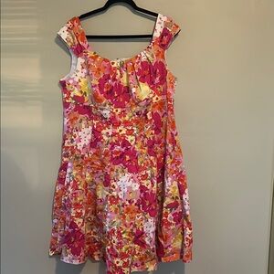 Women’s plus size dress Pink and Orange